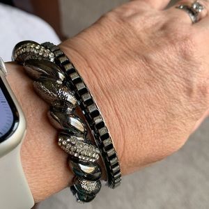 Buckle gunmetal bangles 8inch